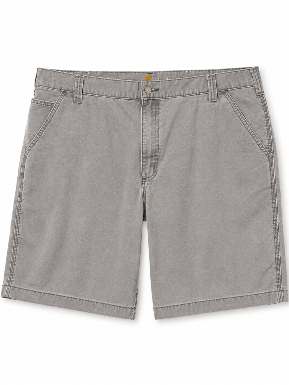Carhartt Men's Grey Canvas Flat Front Shorts Utility Casual Workwear
